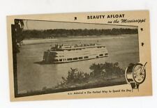 1950 S S Admiral Advertising Card St. Louis MO Steamboat Mississippi River Fares picture