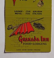 1960s Granada Inn Food Lodging Anaheim CA Orange Co Matchbook California picture