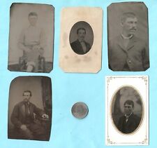 Tintype Lot.    5 Tintypes of Young Men #2. picture