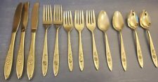 12 Pcs Oneida Community Silver MY ROSE Vintage Stainless Flatware Betty Crocker picture