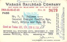 WABASH FOLLOW THE FLAG RAILROAD RAILWAY RR RWY PASS picture