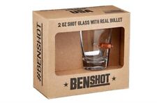 Original BenShot Bulletproof Shot Glass w/ Real Bullet Groomsmen Military Gift picture