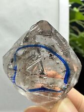 WOW Rare TOP Natural Clear Herkimer diamond  crystal+ Moving  droplets picture