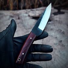 Handmade Carbon Steel Hunting Survival Fixed Blade Knife Resin Handle Skinner picture