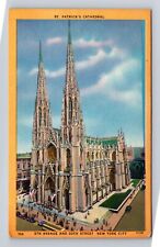 New York City NY-New York, St Patricks Cathedral, Antique, Vintage Postcard picture