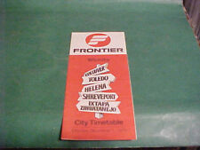 1979 FRONTIER AIRLINES CITY TIMETABLE WICHITA KANSAS picture