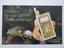 Eve Filter Cigarettes Hand Holding Pack Flowers  1971 Vintage Print Ad picture
