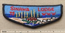 Vintage OA SINAWA LODGE 73 Order of the Arrow FLAP PATCH Turtle WWW Wisconsin picture