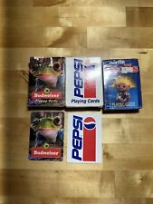 Vintage Budweiser Playing Cards Open - Pepsi Playing Cards Open - Troll Sealed picture