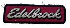 Vintage Edelbrock Embroidered Patch Auto Racing Collectible Advertising 4.5