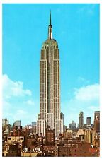 Empire State Building Silhouette New York NY Postcard VTG UNP Vintage  picture