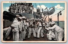 US Navy Sailors Boxing During a Lull Postcard picture