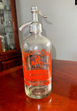 KNIGHT CLUB VINTAGE SELTZER BOTTLE FROM WESTFIELD, MASS picture