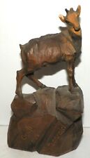 Hand Carved Wood Souvenir of a Chamois Grub Aus (Pit From) Mittenwald Germany picture