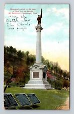Chattanooga TN-Tennessee, Lookout Mt Battlefield Monument Vintage c1911 Postcard picture