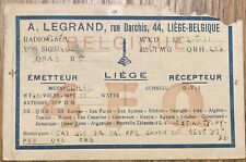 1931 - QSL Card - Liege-Belguim  - 4FQ - A. Legrand - Stamp picture