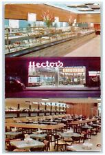c1950's Hector's Self Service Restaurant New York NY Multiview Vintage Postcard picture
