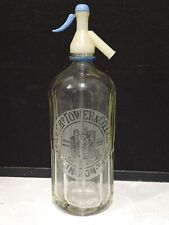 Vintage Glass Seltzer Bottle Archd Tower & Co England Castle Felling on Tyne picture