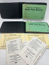 Lot of 2 1957 Enginemens & Trainmen’s Daily Time Record Books with Wallet Case picture