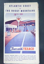 1952 Atlantic Coast to Rocky Mountains  road map Texaco oil gas large route 66 picture