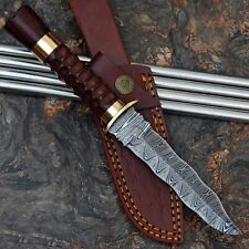Beautiful handmade Damascus Steel knife comes with leather sheath picture
