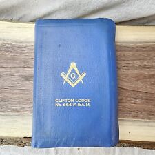 Vintage Freemasonry Mason Holy Bible Self Pronouncing 1940 Masonic Lodge Holman picture