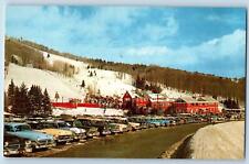 c1950's Manchester Vermont Big Bromley Ski Center Ski Area Classic Cars Postcard picture