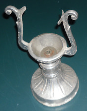Vintage Sanctuary Church Pewter Altar Candle Lamp Holder RARE No Glass picture