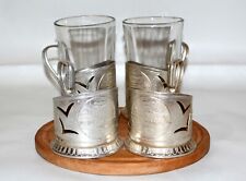4PCS Vintage Soviet Cup Tea Glass Holder 