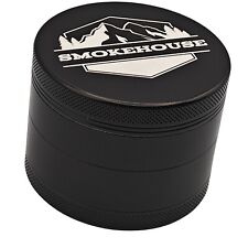 Smokehouse Ceramic Coated Aluminum Tobacco Herb Grinder, Black 2.5