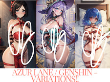 Azur Lane Genshin - Ribbon - Anime Waifu Art Print - GLOSSY PHOTO PRINT - [4x6] picture