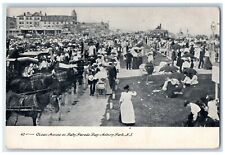 c1910's Ocean Avenue On Baby Parade Day Asbury Park New Jersey NJ Postcard picture