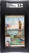 1906 Liebig S847 Statue of Liberty German SGC 2.5 pop one, psa 4th of July card picture