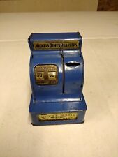Vintage 1941 Blue Uncle Sam's 3 Coin Register Bank Durable T&N Co For Repair picture