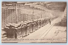 WWII Postcard Bolster The Line With Liberty Bonds Interior Soldier Mail Vintage picture