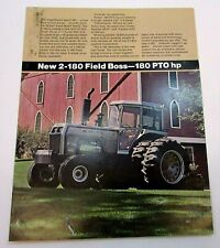 New Vintage 1977-1982 ? White Field Boss 2-180 Tractor Single Fold Brochure picture