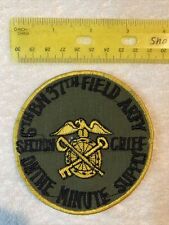 6th BN 37th Field ARTY On The Minute Supply Section Chief Military Patch used picture