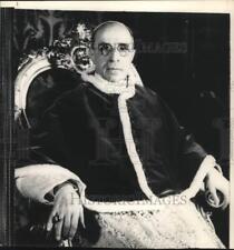 1954 Press Photo Pope Pius XII Sitting on Throne - pna00269 picture