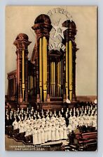Salt Lake City UT-Utah, Tabernacle Organ And Choir, Antique, Vintage Postcard picture