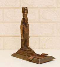 Vintage Egyptian Brass Statue-Ashtray- Decorative-King Ramses-Egyptian Revival picture