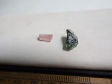 4.7ct 2 pc tourmaline gemstone crystal specimens lot picture
