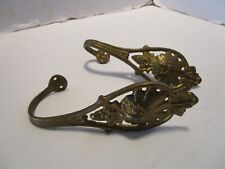 Antique set 2 Victorian Curtain Pull Tiebacks Cast Brass Gilt French Spanish picture