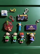Lot of 9 VINTAGE Hasbro & Viacom Mini Keychain TRAVEL  Basic Games 1990s 2000s picture