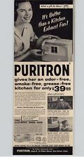 1959 Puritron Portable Exhaust Fan Air Purifier Vintage Magazine Print Ad  picture