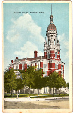 Court House-Austin, Minnesota MN-antique posted 1918 postcard picture