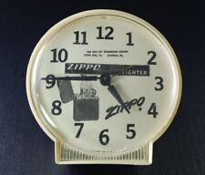 Rare Vintage Zippo Black Crackle WW2 Zippo Lighter Front Motif Table Alarm Clock picture