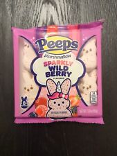 Peeps Marshmallow Sparkly Wild Berry Easter Bunny Holiday Candy  8 Count Pack picture