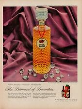 1959 Alcohol Whiskey Four Roses 1950s Vintage Print Ad Diamon Decanters Gift picture