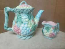 GORGEOUS Vintage The Haldon Group Pitcher and Creamer Set Ceramic 1989 picture