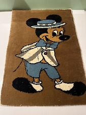 Vintage 1930-40’s Mickey Mouse Rug - Dapper Don Mint Condition picture